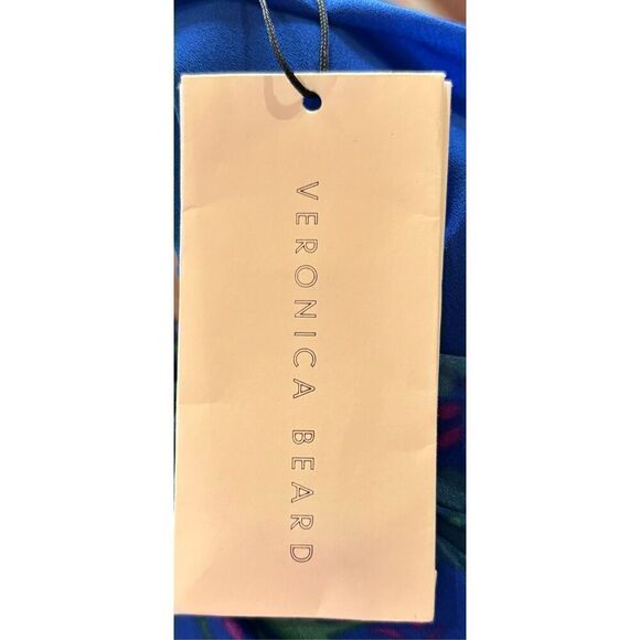 Veronica Beard Lyric 100% Silk Top in Cobalt Multi NWT Size 00 - Picture 6 of 6